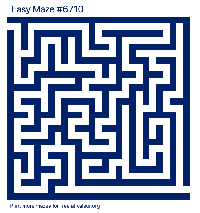 Free Printable Easy Maze number 6710