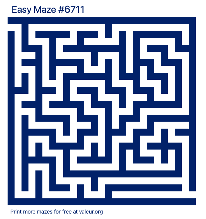 Free Printable Easy Maze number 6711