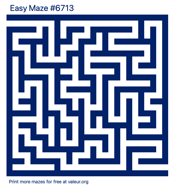 Free Printable Easy Maze number 6713