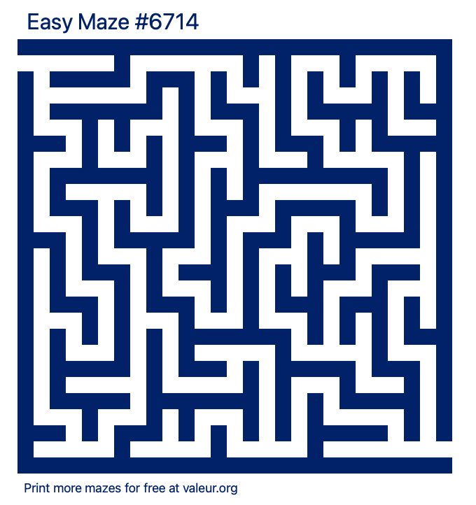 Free Printable Easy Maze number 6714