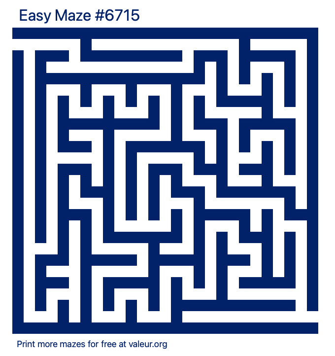 Free Printable Easy Maze number 6715