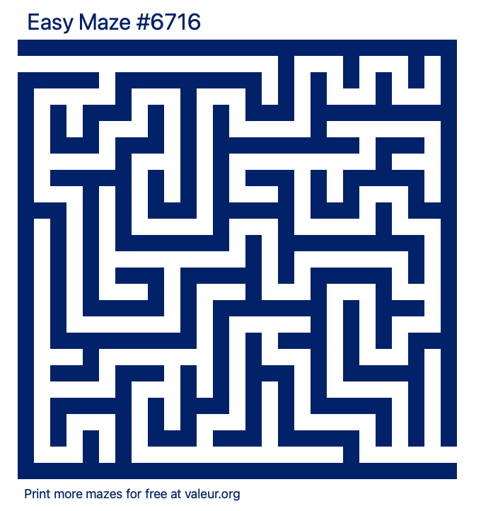 Free Printable Easy Maze number 6716