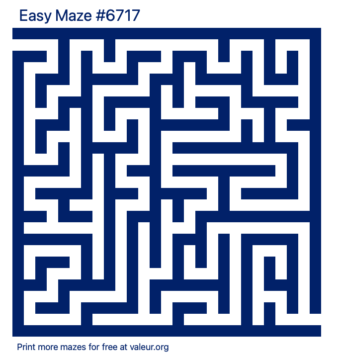 Free Printable Easy Maze number 6717