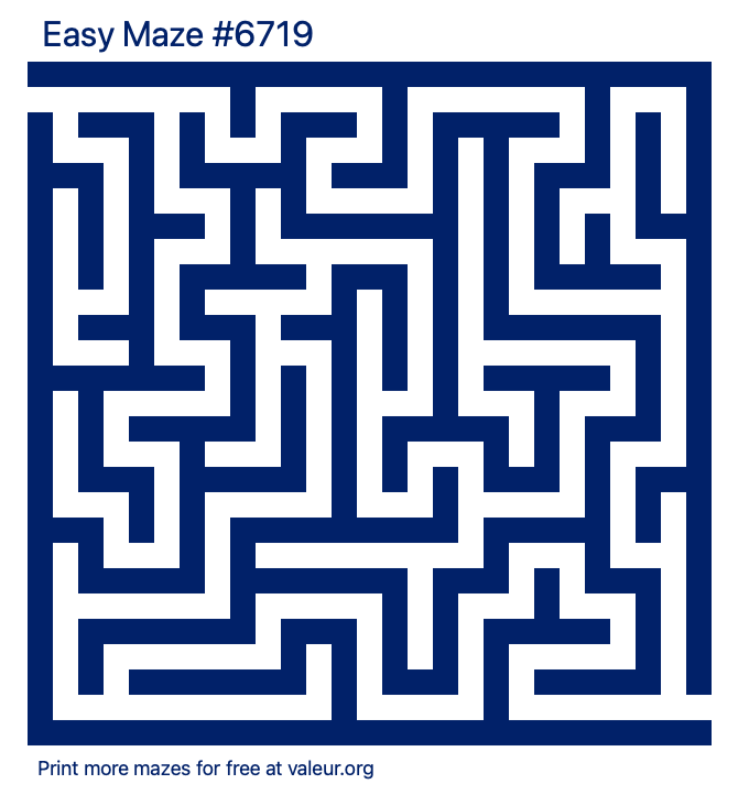 Free Printable Easy Maze number 6719