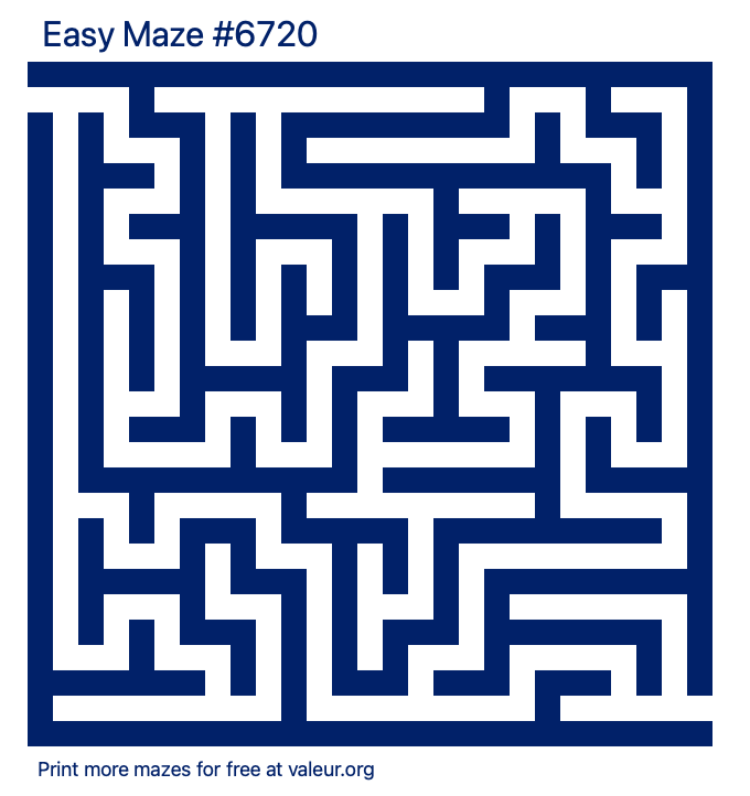 Free Printable Easy Maze number 6720