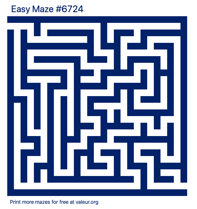 Free Printable Easy Maze number 6724