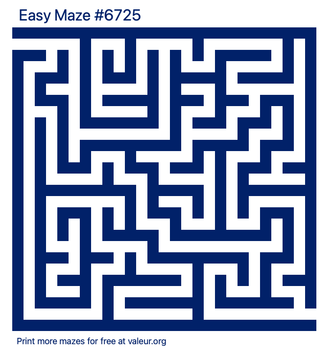 Free Printable Easy Maze number 6725