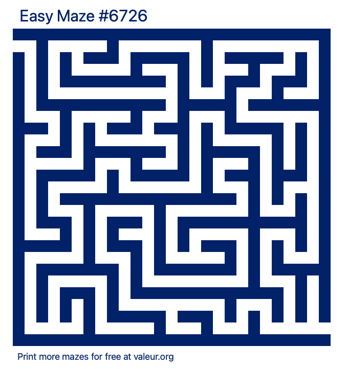 Free Printable Easy Maze number 6726