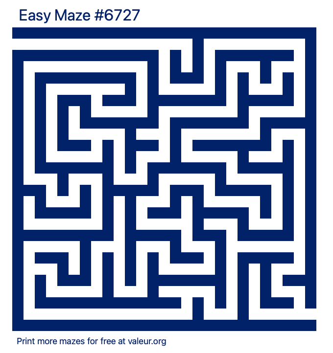 Free Printable Easy Maze number 6727