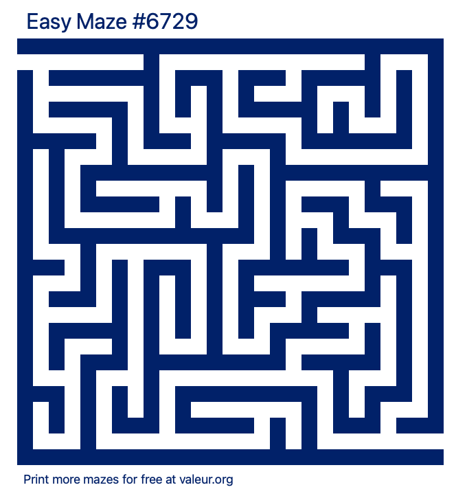 Free Printable Easy Maze number 6729