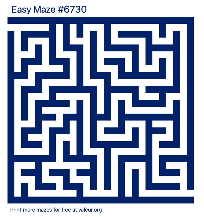 Free Printable Easy Maze number 6730