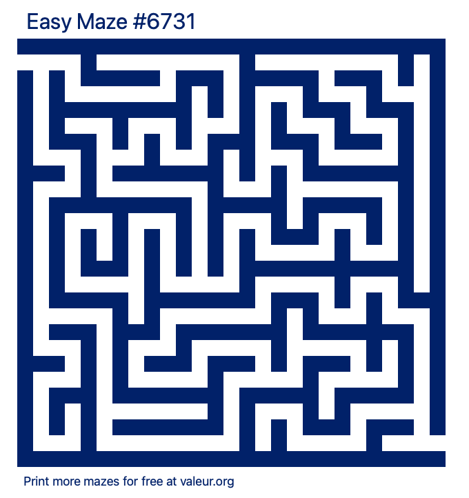 Free Printable Easy Maze number 6731