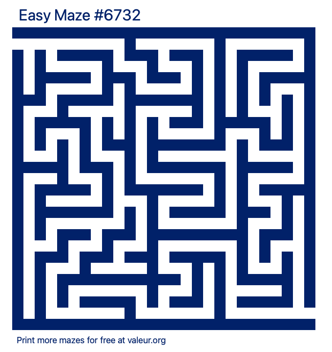 Free Printable Easy Maze number 6732