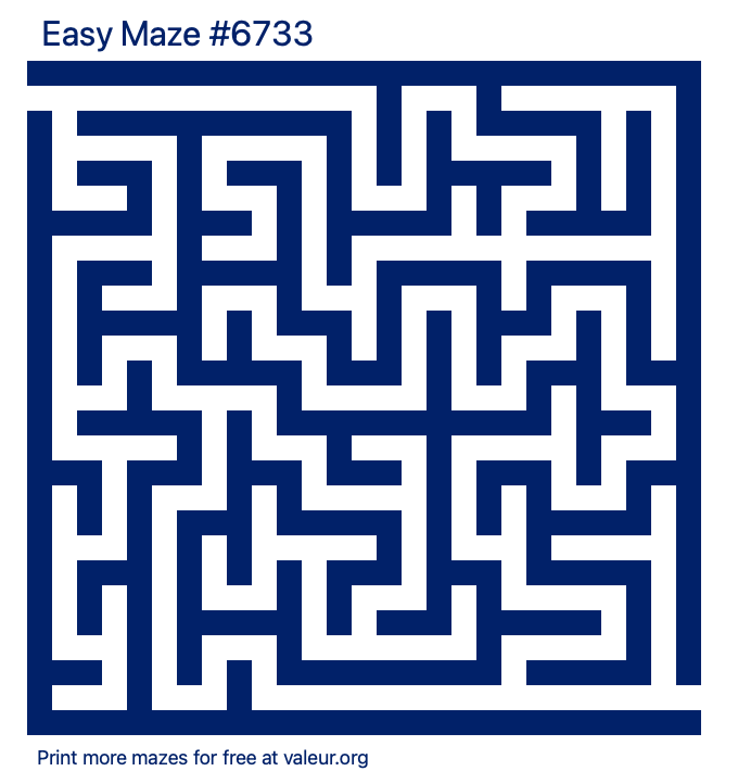 Free Printable Easy Maze number 6733