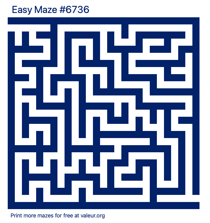 Free Printable Easy Maze number 6736