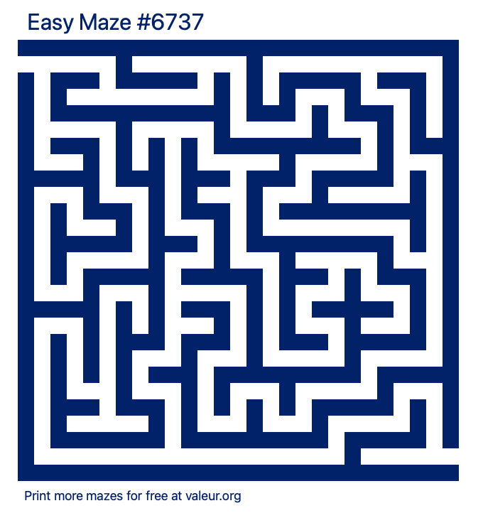 Free Printable Easy Maze number 6737