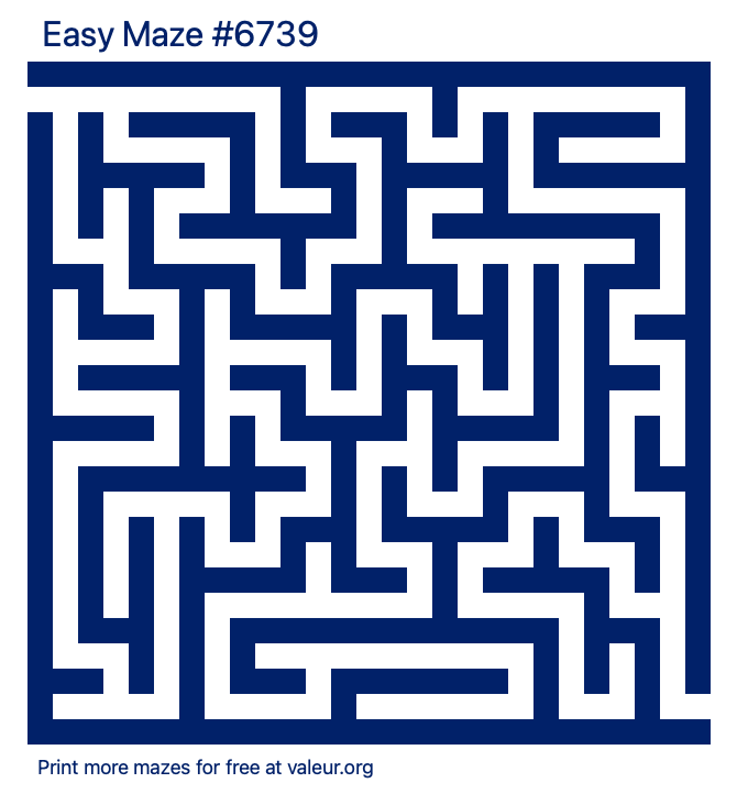 Free Printable Easy Maze number 6739