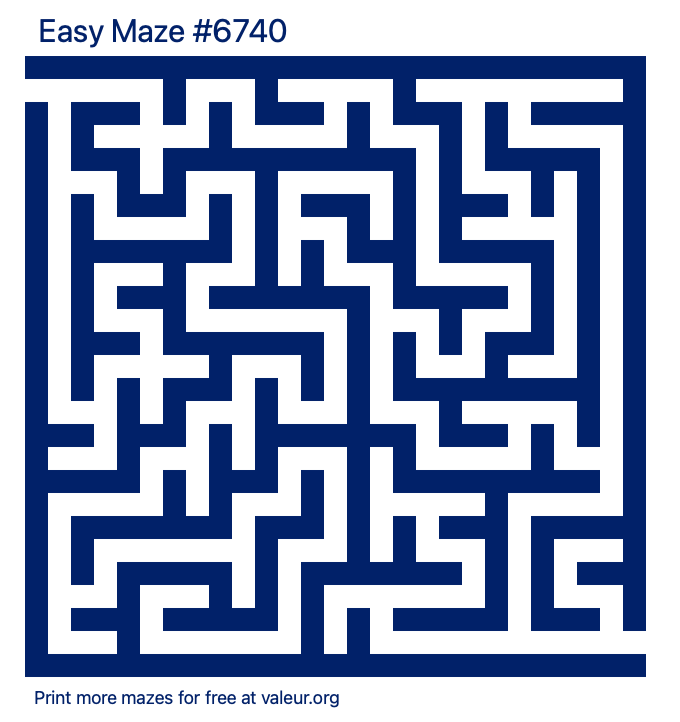 Free Printable Easy Maze number 6740