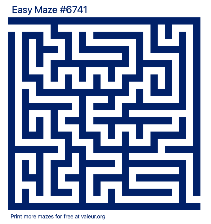 Free Printable Easy Maze number 6741