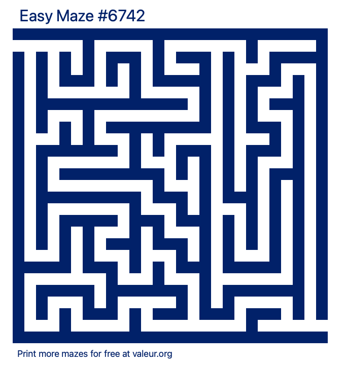 Free Printable Easy Maze number 6742