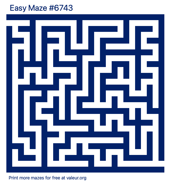 Free Printable Easy Maze number 6743