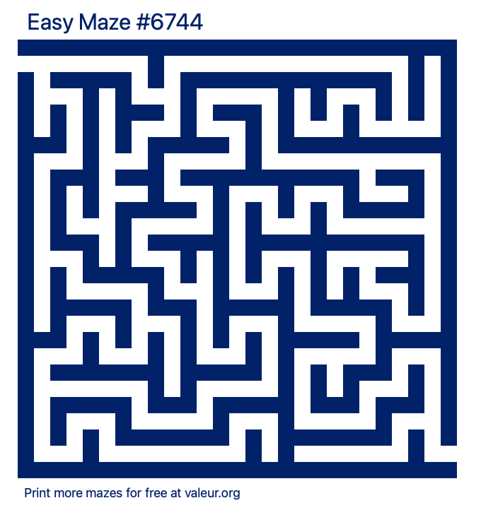 Free Printable Easy Maze number 6744