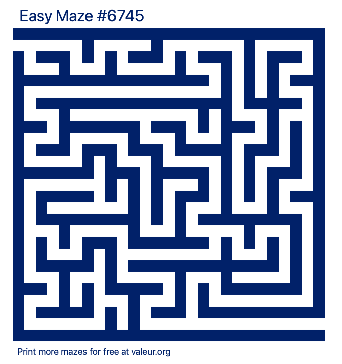 Free Printable Easy Maze number 6745