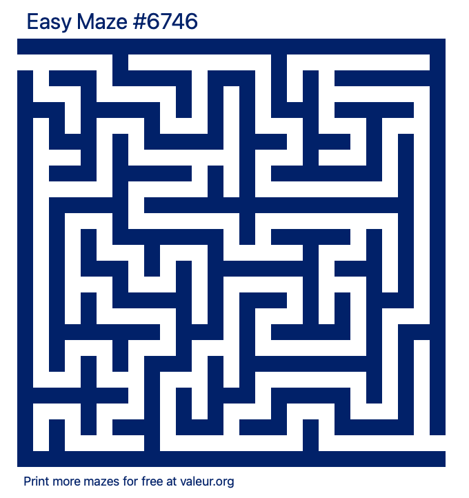 Free Printable Easy Maze number 6746