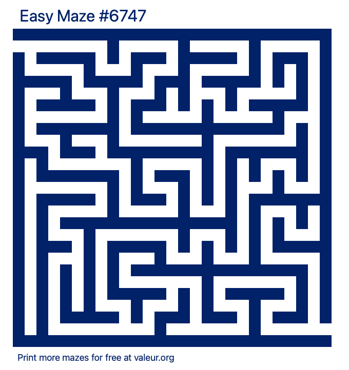 Free Printable Easy Maze number 6747