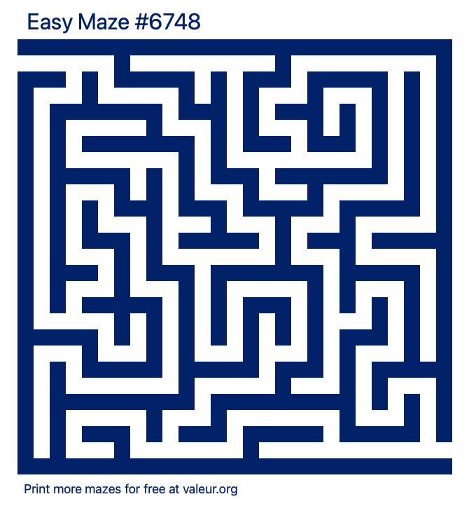 Free Printable Easy Maze number 6748