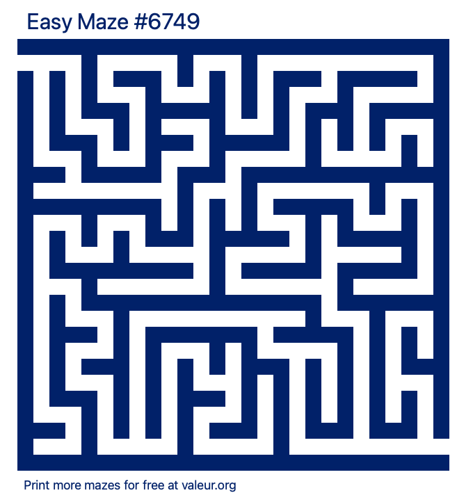 Free Printable Easy Maze number 6749