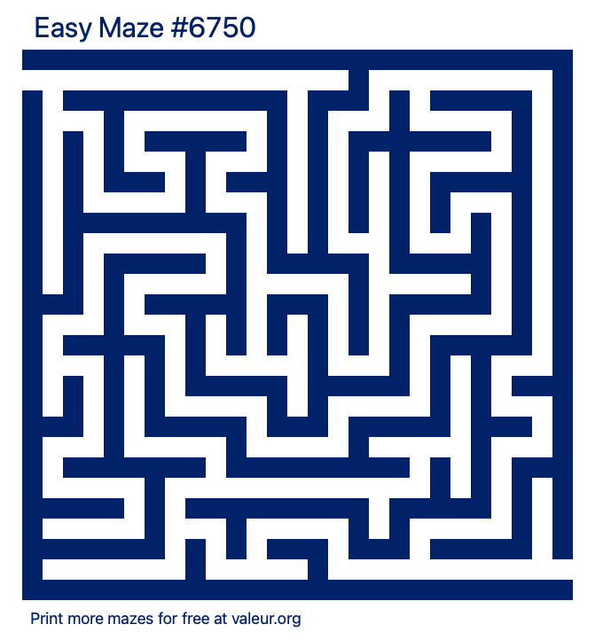 Free Printable Easy Maze number 6750