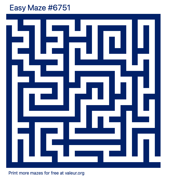 Free Printable Easy Maze number 6751