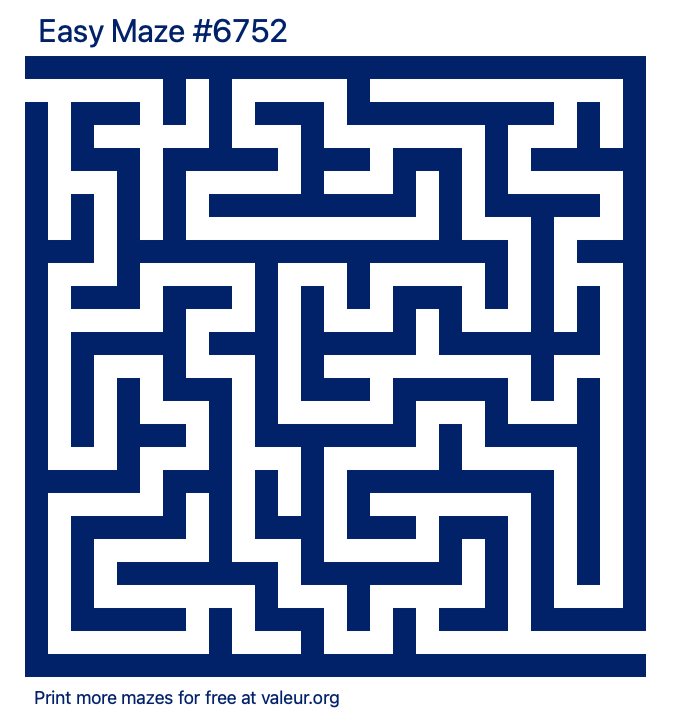 Free Printable Easy Maze number 6752