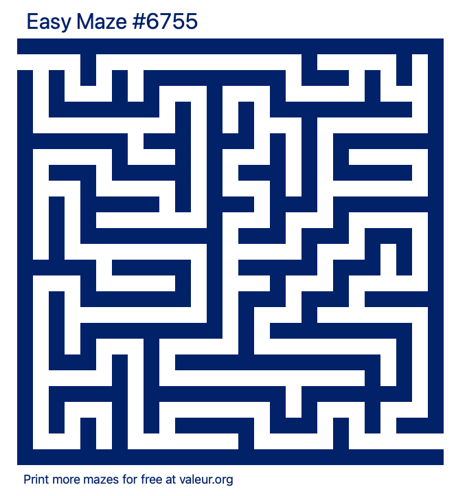 Free Printable Easy Maze number 6755