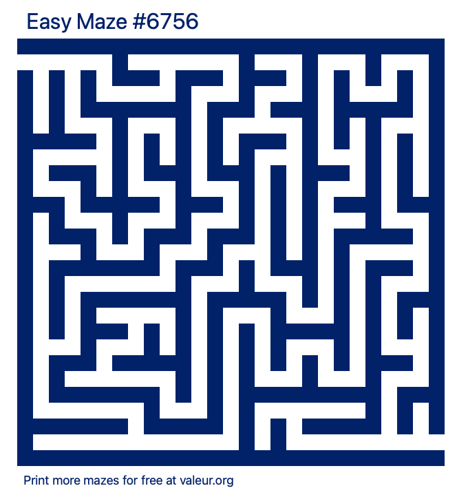 Free Printable Easy Maze number 6756