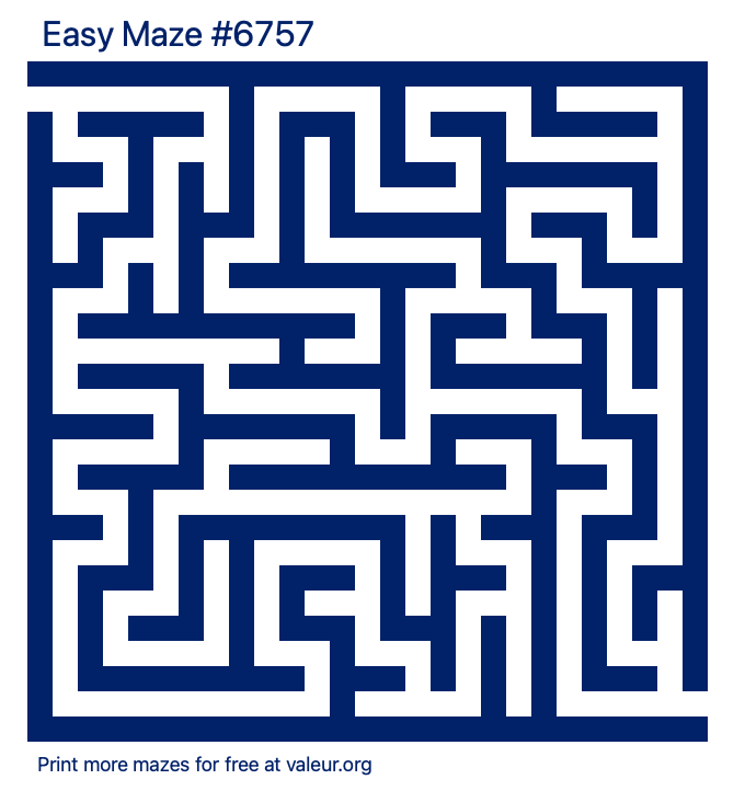 Free Printable Easy Maze number 6757