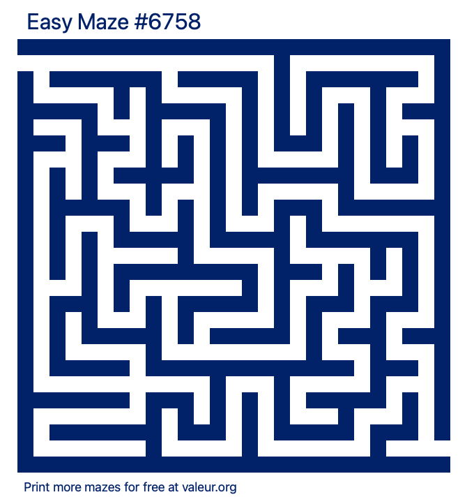 Free Printable Easy Maze number 6758