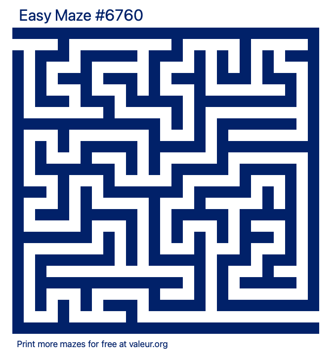 Free Printable Easy Maze number 6760