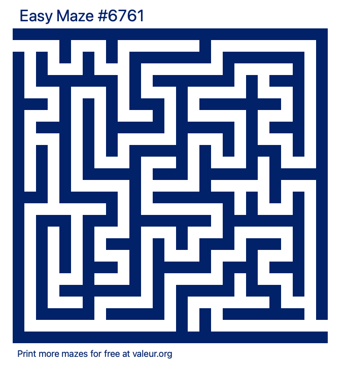 Free Printable Easy Maze number 6761