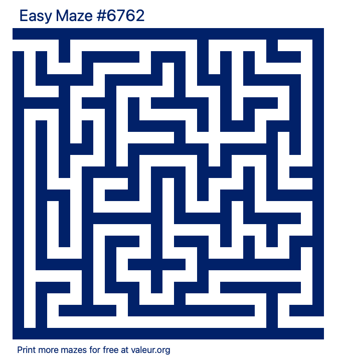 Free Printable Easy Maze number 6762