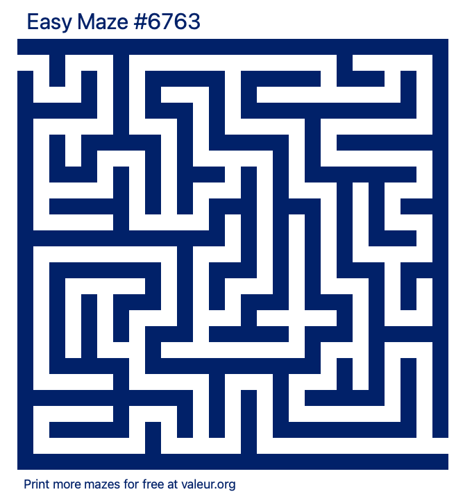 Free Printable Easy Maze number 6763