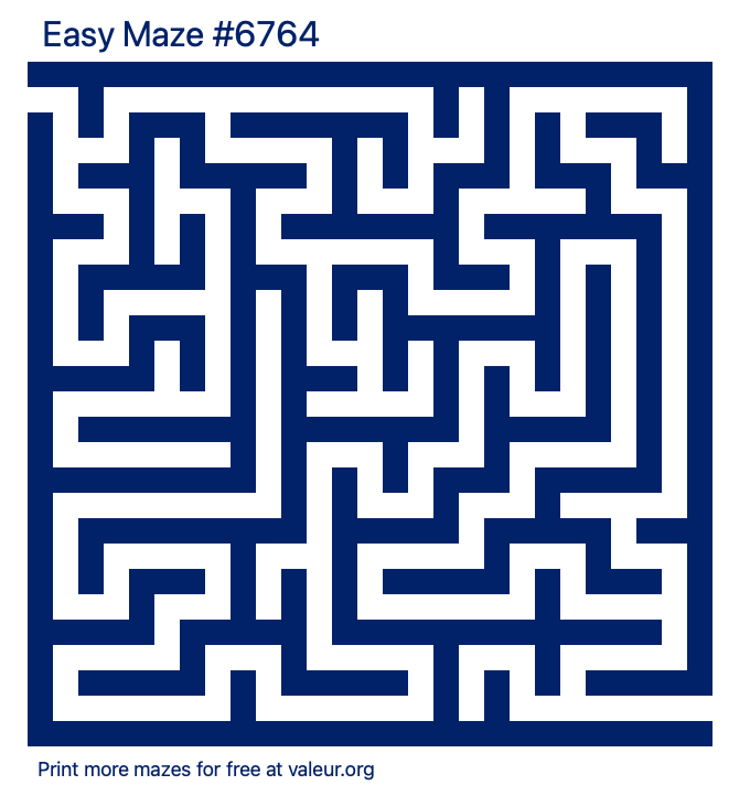 Free Printable Easy Maze number 6764