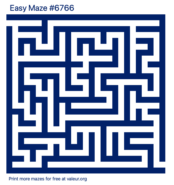 Free Printable Easy Maze number 6766