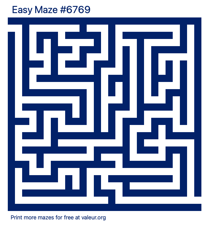 Free Printable Easy Maze number 6769