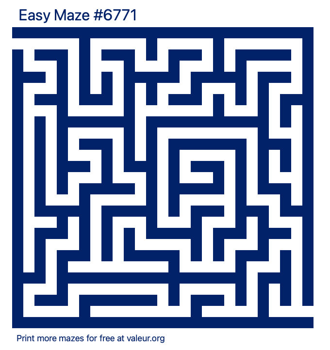 Free Printable Easy Maze number 6771