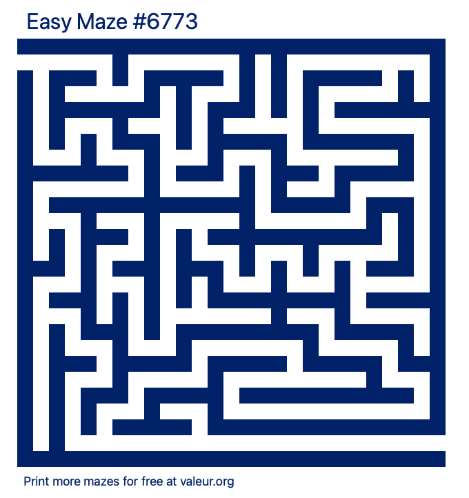 Free Printable Easy Maze number 6773