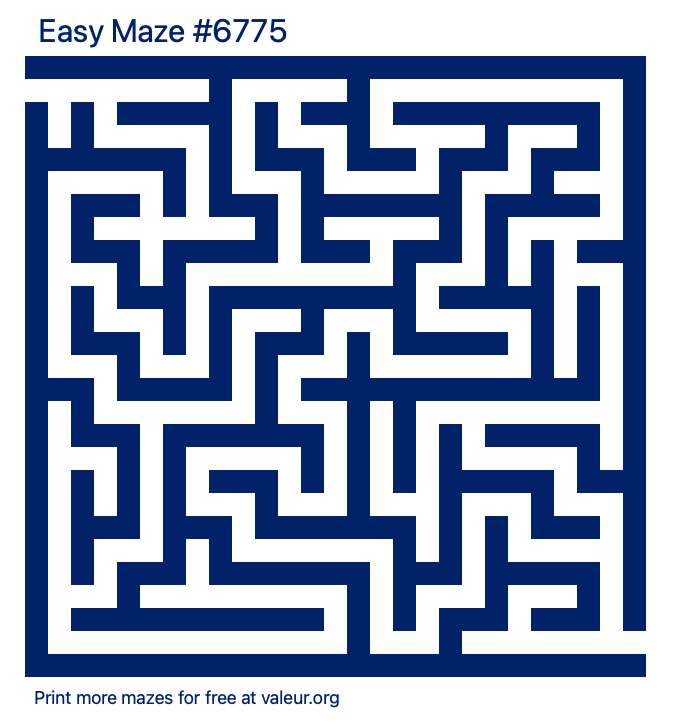 Free Printable Easy Maze number 6775