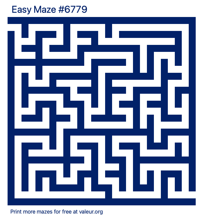 Free Printable Easy Maze number 6779