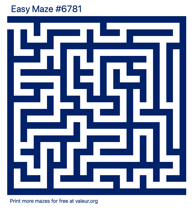 Free Printable Easy Maze number 6781